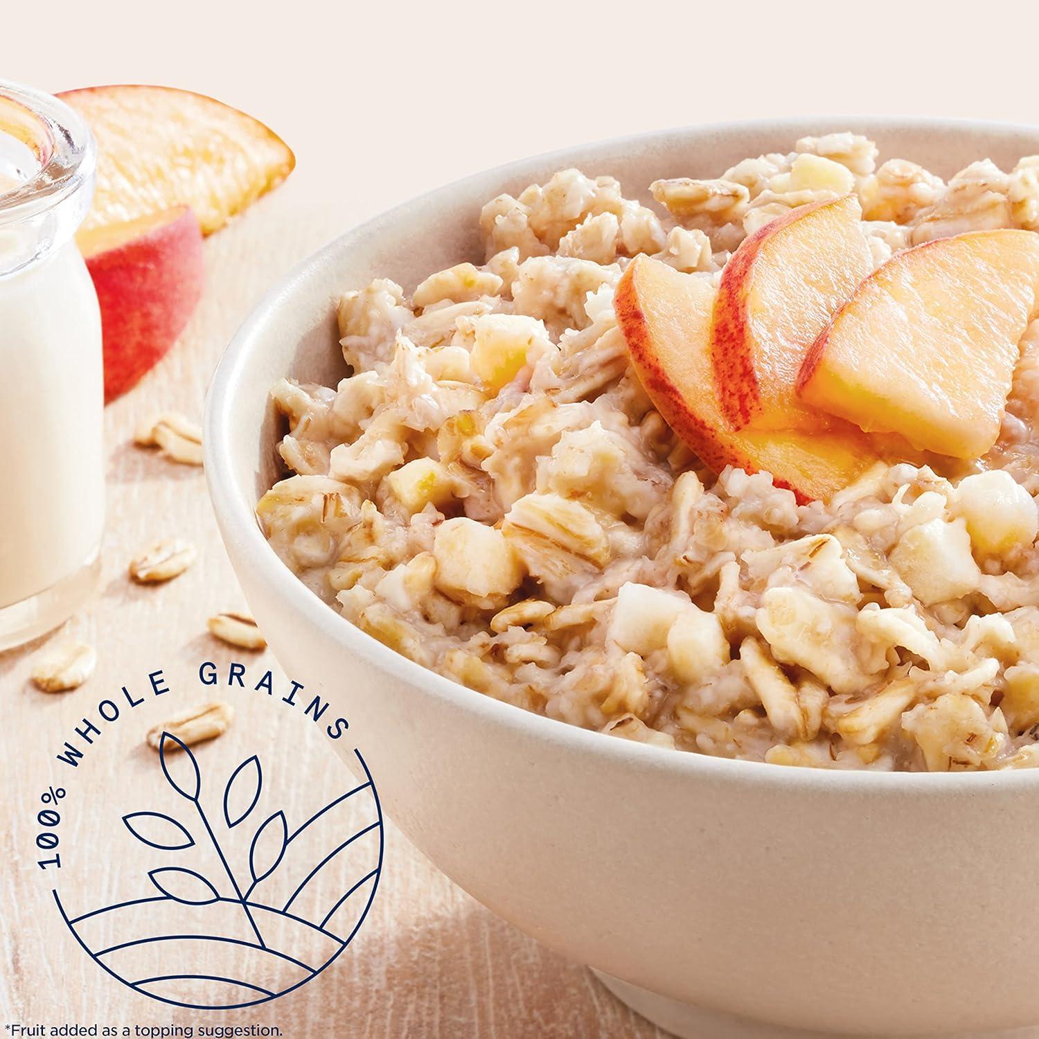 image:imageQuaker Steel Cut Oats Quick 3minute Oatmeal Cranberries and Blueberries Breakfast Cereal 8 Packets Per Box Pack of 6 BoxesPeaches Cream