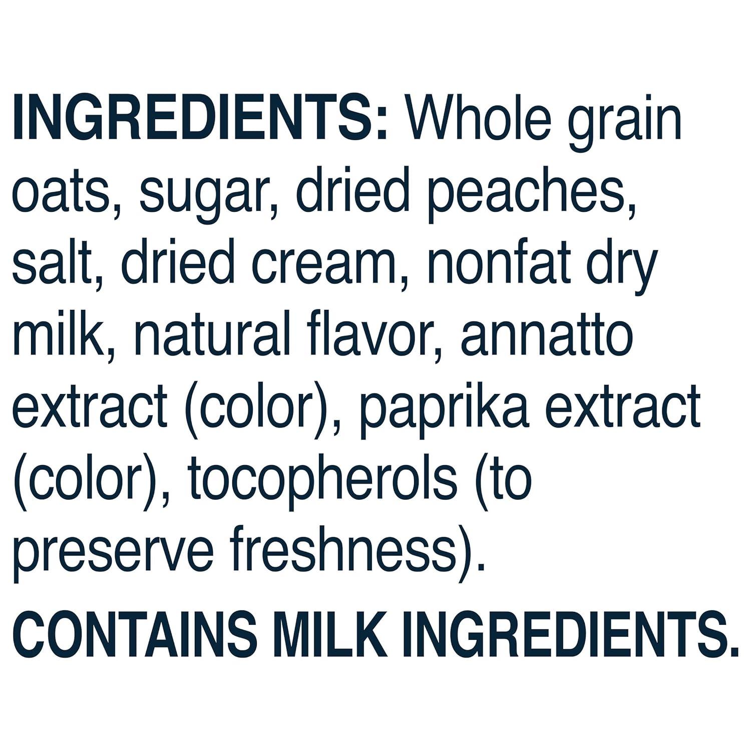 image:imageQuaker Steel Cut Oats Quick 3minute Oatmeal Cranberries and Blueberries Breakfast Cereal 8 Packets Per Box Pack of 6 BoxesPeaches