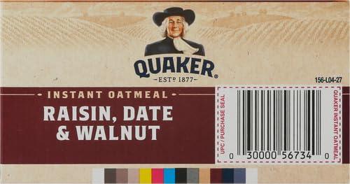 image:imageQuaker Steel Cut Oats Quick 3minute Oatmeal Cranberries and Blueberries Breakfast Cereal 8 Packets Per Box Pack of 6 BoxesRaisin Date Walnut