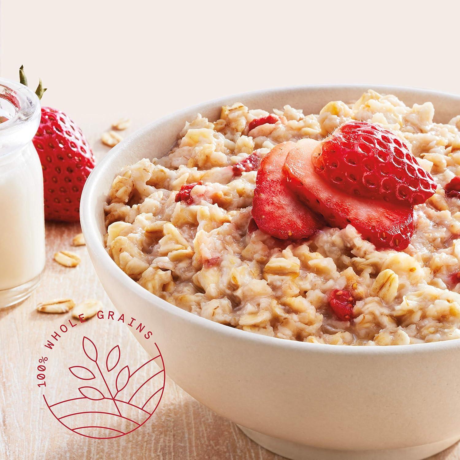 image:imageQuaker Steel Cut Oats Quick 3minute Oatmeal Cranberries and Blueberries Breakfast Cereal 8 Packets Per Box Pack of 6 BoxesStrawberries Cream