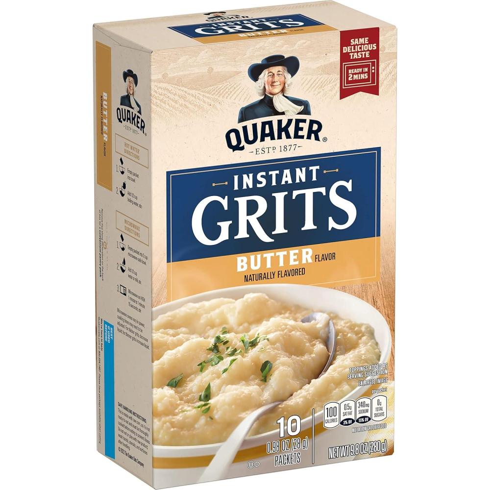 image:imageQuaker Instant Grits Butter 098oz Packets 10 Pack