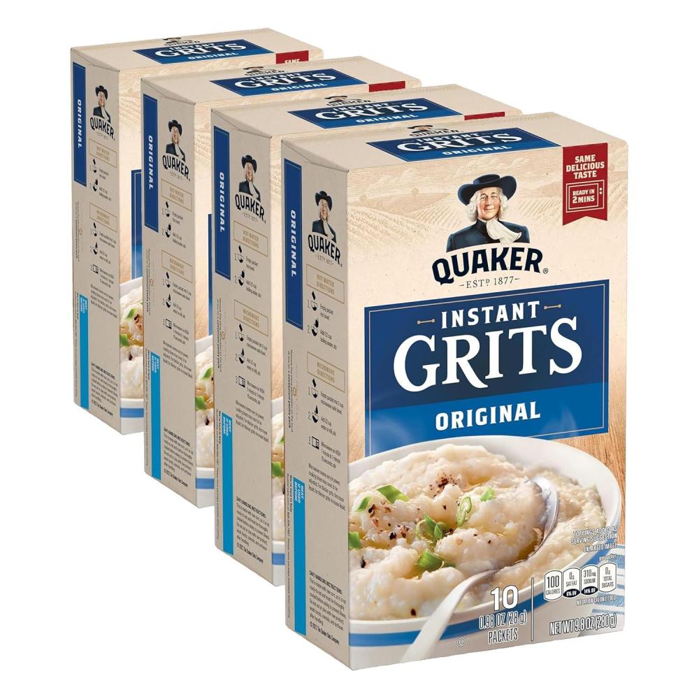 image:imageQuaker Instant Grits Original 098oz Packets 10 Pack10 Count Pack of 4
