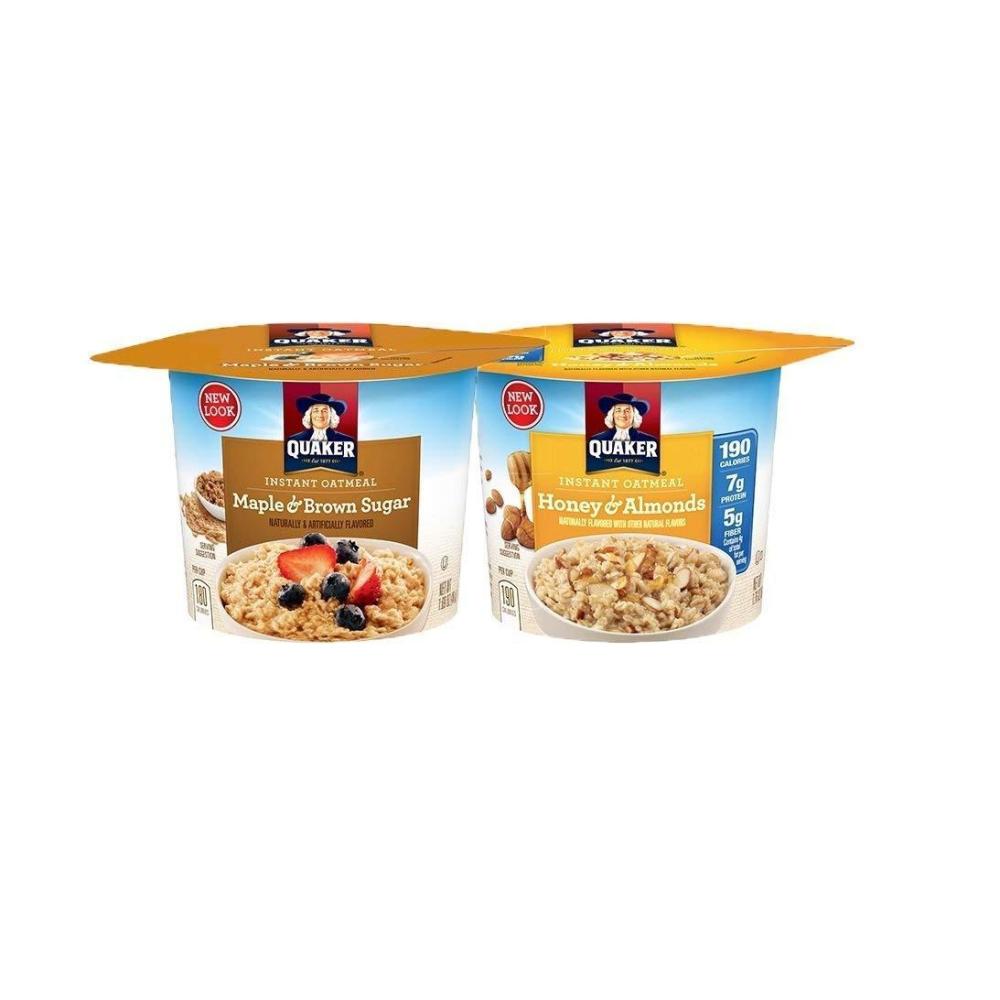 image:imageQuaker Instant Oatmeal Express Cups Maple amp Brown Sugar and Honey amp Almond Variety Pack 12 Count Pack of 1