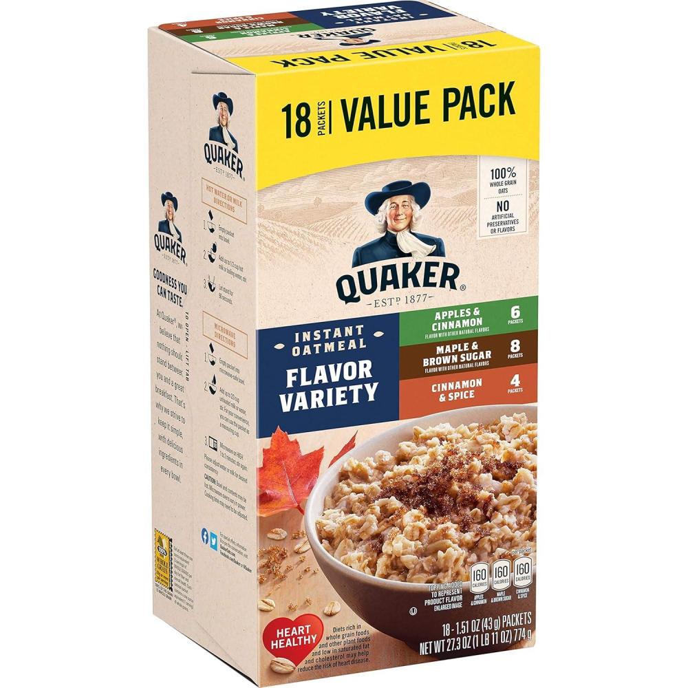 image:imageQuaker Instant Oatmeal Variety Value Pack 18 Count