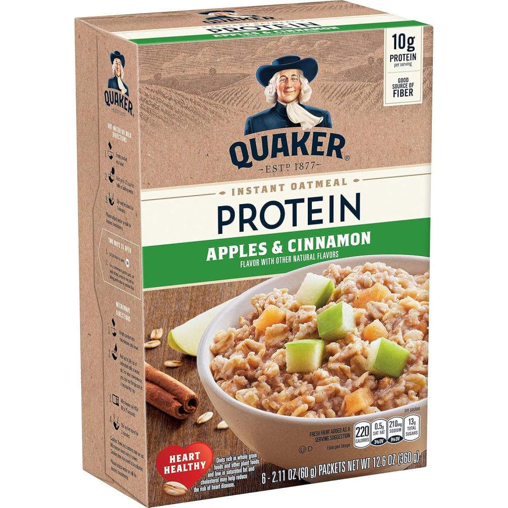 image:imageQuaker Instant Organic Oatmeal Maple amp Brown Sugar Breakfast Cereal 8 Packets Per Box Pack of 6 BoxesCinnamon