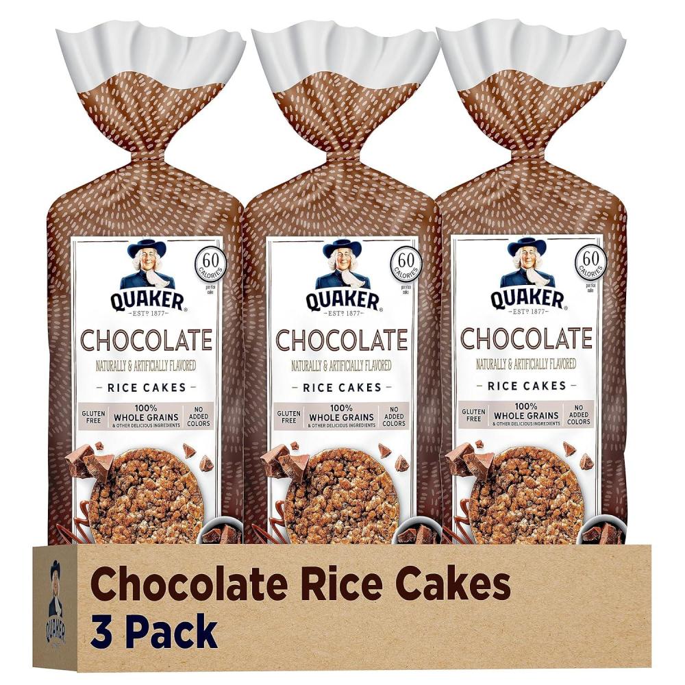 image:imageQuaker Large Rice Cakes Apple Cinnamon Pack of 3Chocolate