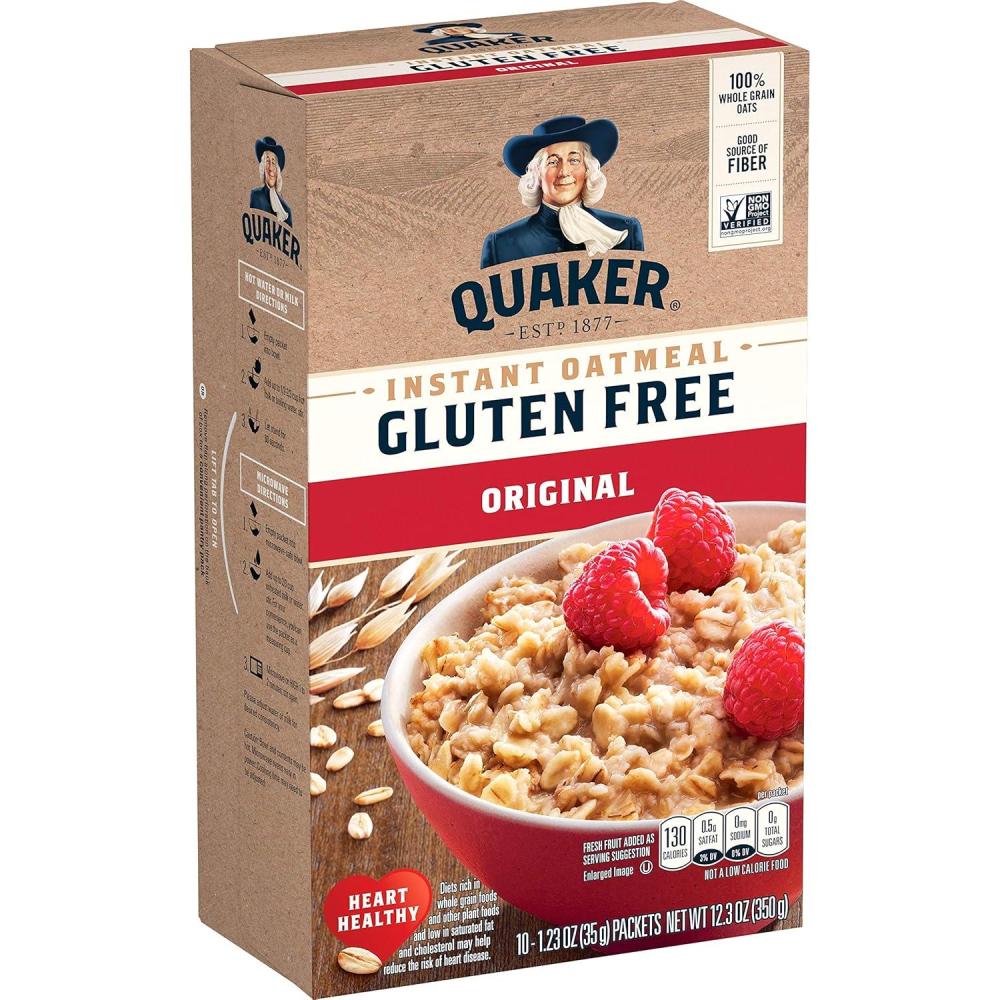 image:imageQuaker Organic Instant Oatmeal Maple amp Brown Sugar Breakfast Cereal 144 Oz Pack of 8Gluten Free Original
