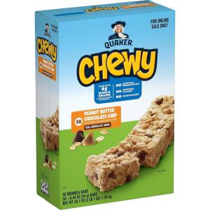 Quaker Chewy Granola Bars, Peanut Butter Chocolate Chip, 58 Count(Peanut Butter Chocolate Chip)