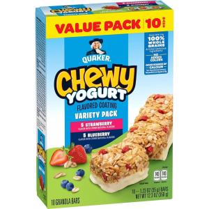 Quaker Chewy Yogurt Bars – Variety Pack 10ct(Yogurt Bar Variety Pack 10ct)