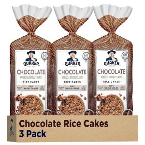 Quaker Large Rice Cakes, Apple Cinnamon, Pack of 3(Chocolate)