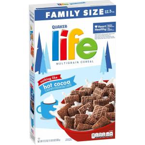 Quaker Mighty Life Multigrain Cereal, Strawberry Blueberry Bliss, Immunity Support, 22.3 Oz Family Size(Hot Cocoa)