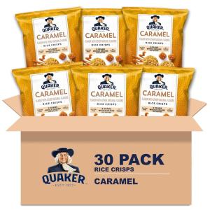 Quaker Rice Crisps, Gluten Free, Cheddar, 0.67 Oz, 30 Count(Caramel)