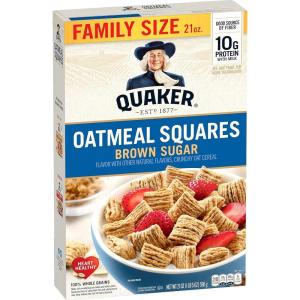 Quaker Steel Cut Oats, Quick 3-minute Oatmeal, Cranberries and Blueberries, Breakfast Cereal, 8 Packets Per Box (Pack of 6 Boxes)(Quaker Oatmeal Squares Brown Sugar)