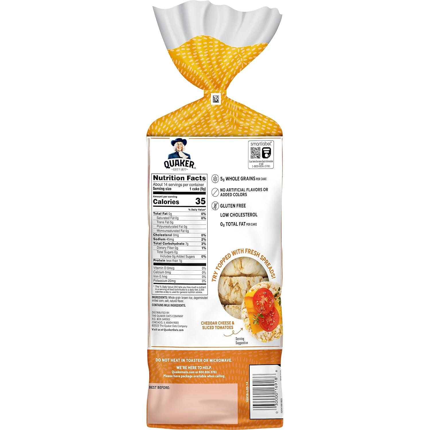 image:imageQuaker Rice Cakes White Cheddar 550 ozBUTTER POPCORN