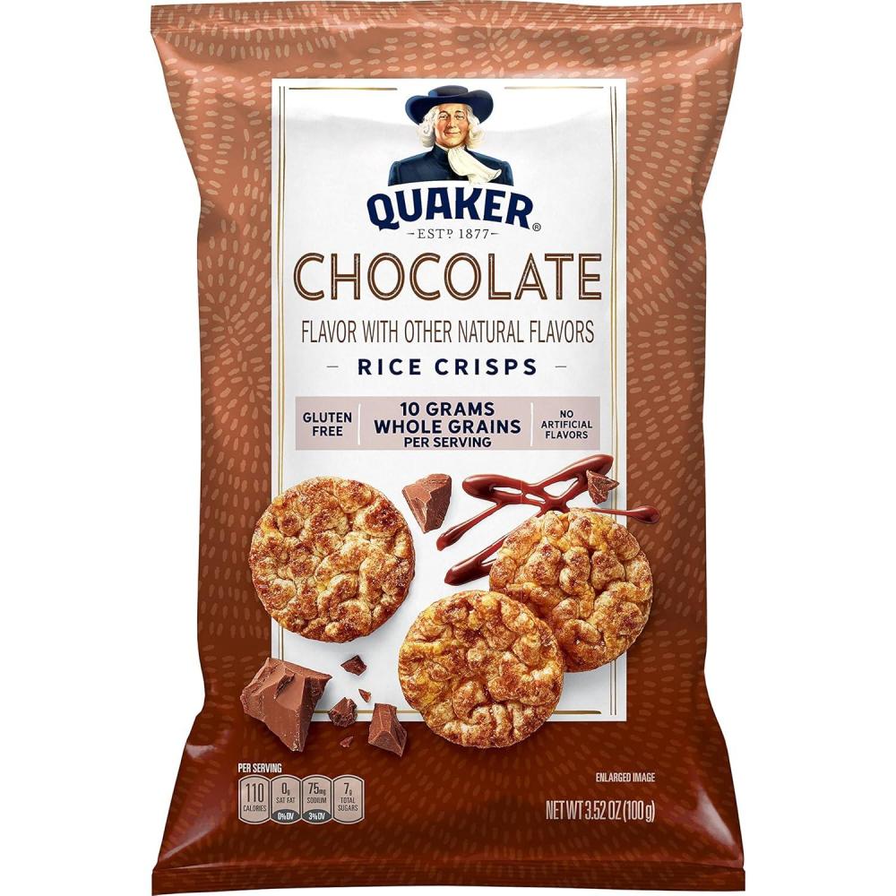 image:imageQuaker Rice Crisps Chocolate 352 oz Bag Packaging May Vary