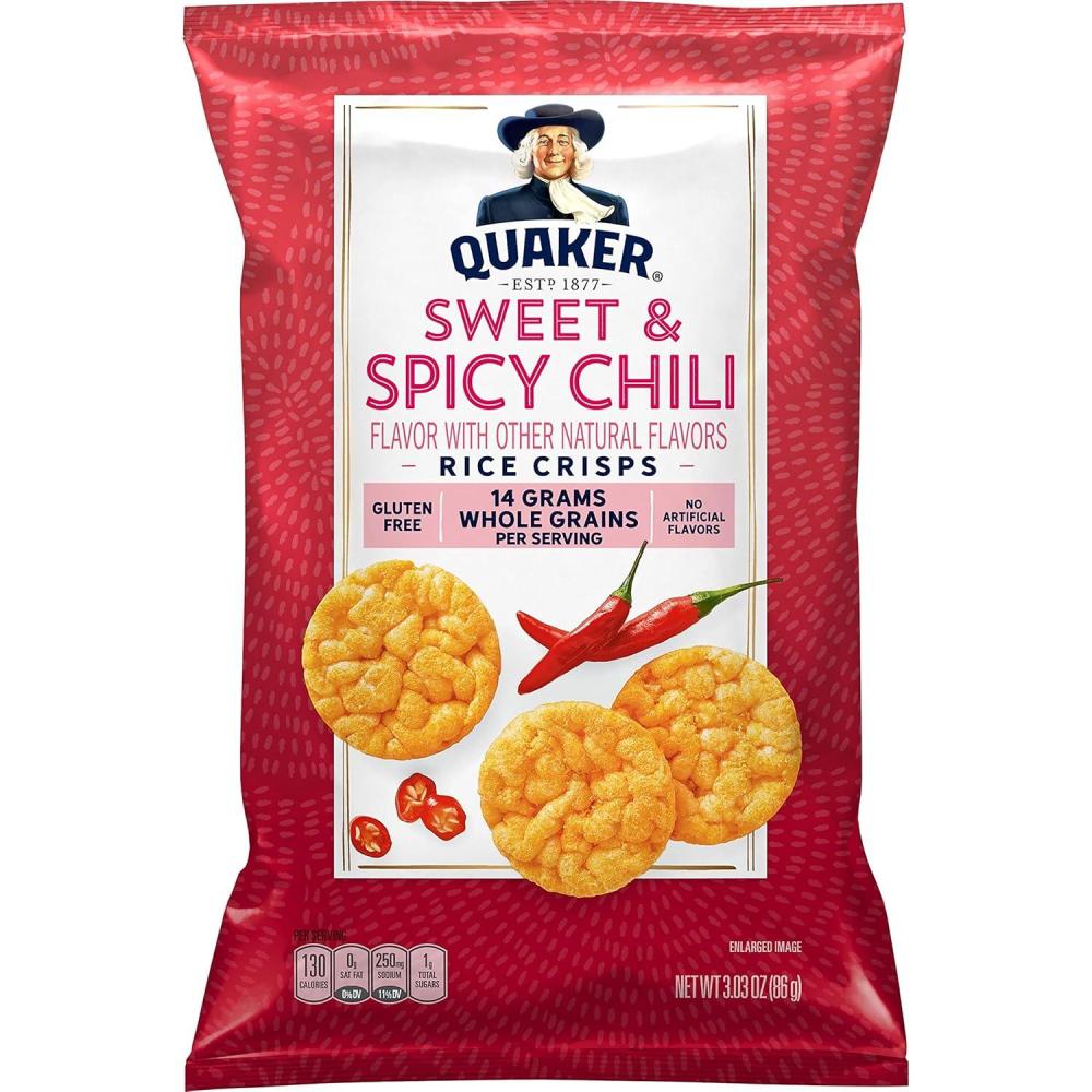 image:imageQuaker Rice Crisps Sweet amp Spicy Chili 303 oz BagSweet  Spicy Chilli
