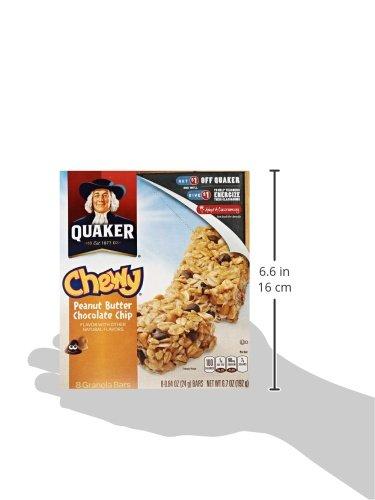 image:imageQuaker Chewy Granola Bar Peanut Butter Chocolate Chip Granola Bars 084 Oz 8 Ct