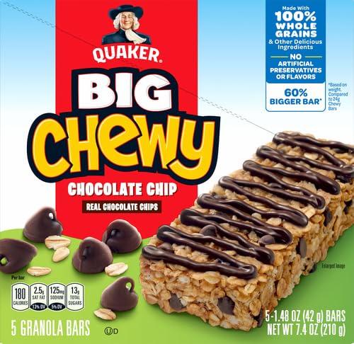 image:imageQuaker Big Chewy Granola Bars 60 Larger Chocolate Chip 5 Pack