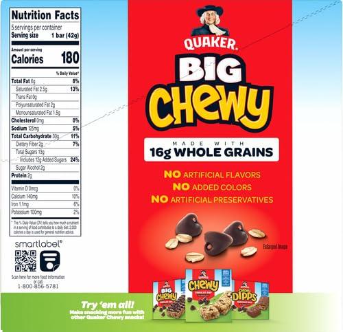 image:imageQuaker Big Chewy Granola Bars 60 Larger Chocolate Chip 5 Pack