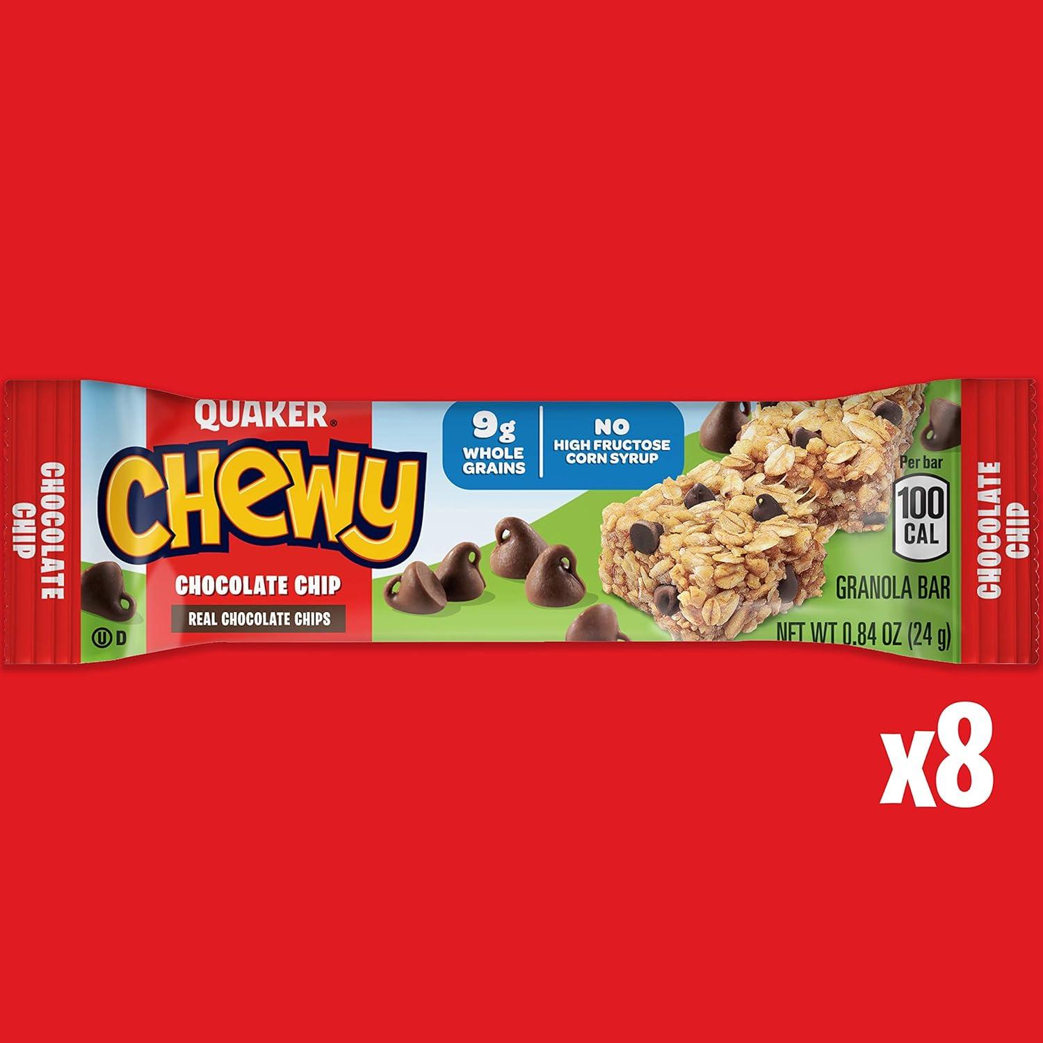 image:imageQuaker Chewy Granola Bar Chocolate Chip Granola Bars 084 Oz 8 Ct