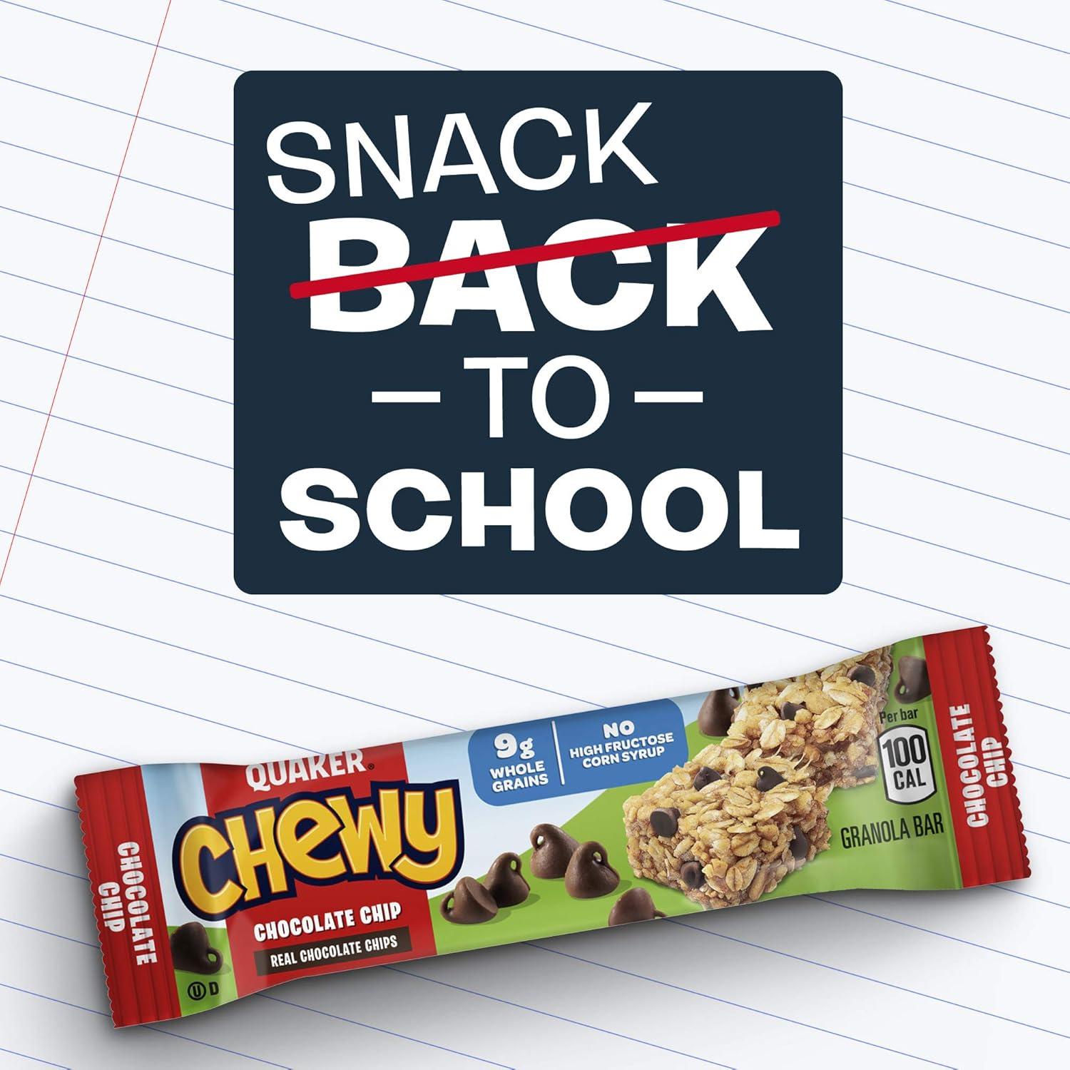 image:imageQuaker Chewy Granola Bar Chocolate Chip Granola Bars 084 Oz 8 Ct