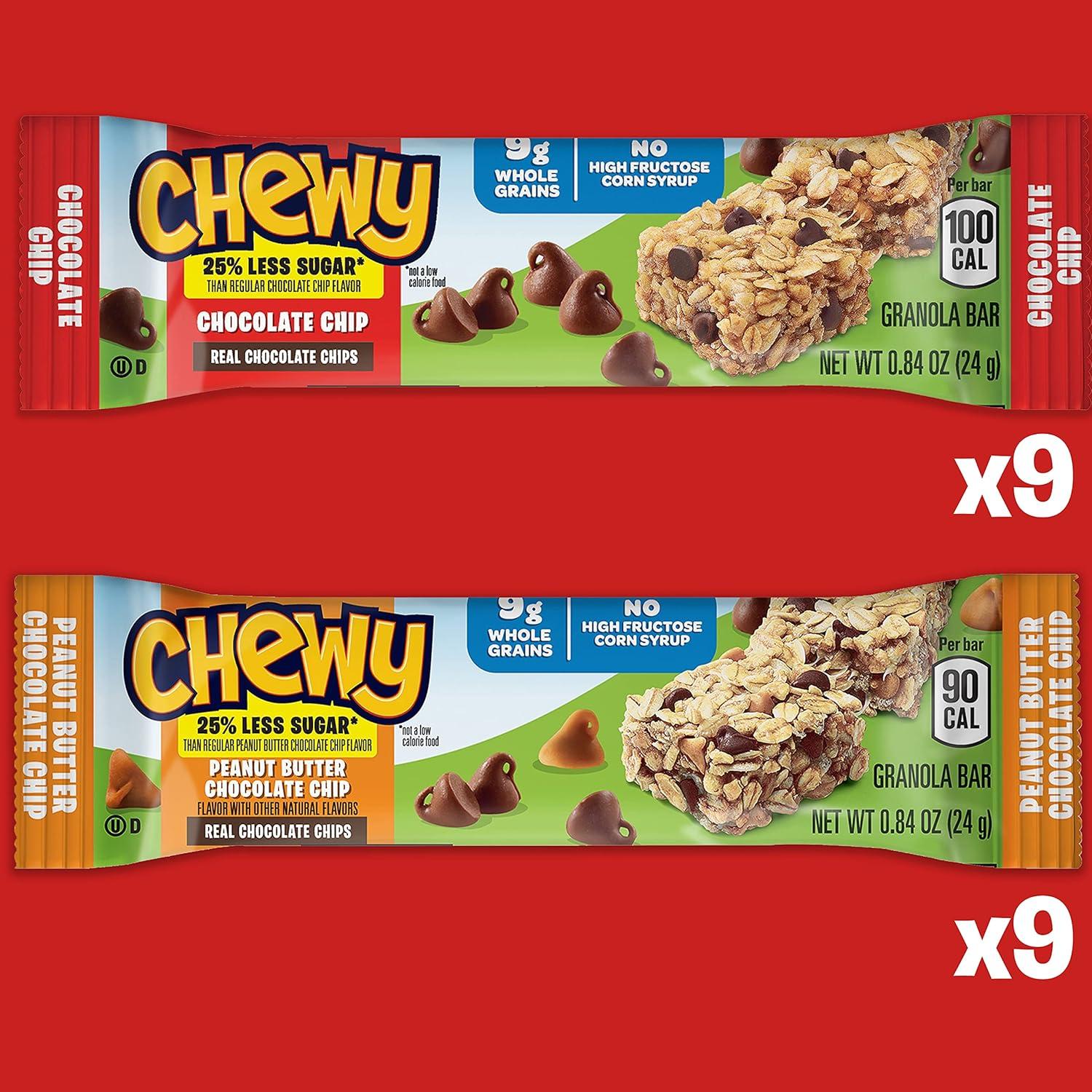 image:imageQuaker Chewy Granola Bar Variety Pack 084 Oz 18 Ct