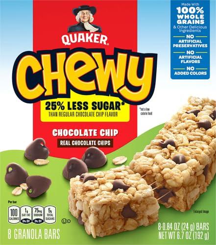 image:imageQuaker Chewy Granola Bars Chocolate Chip 084 Oz 8 Ct