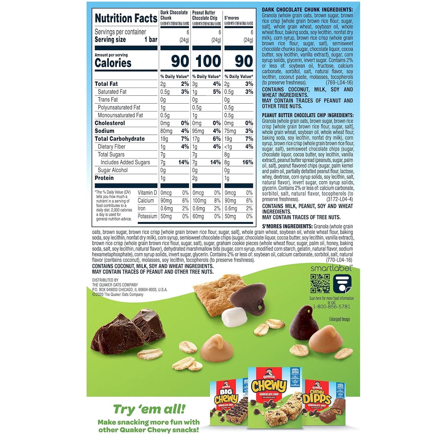 image:imageQuaker Chewy Granola Bars Variety Pack 084 Oz Bars 18 CtValue Pack