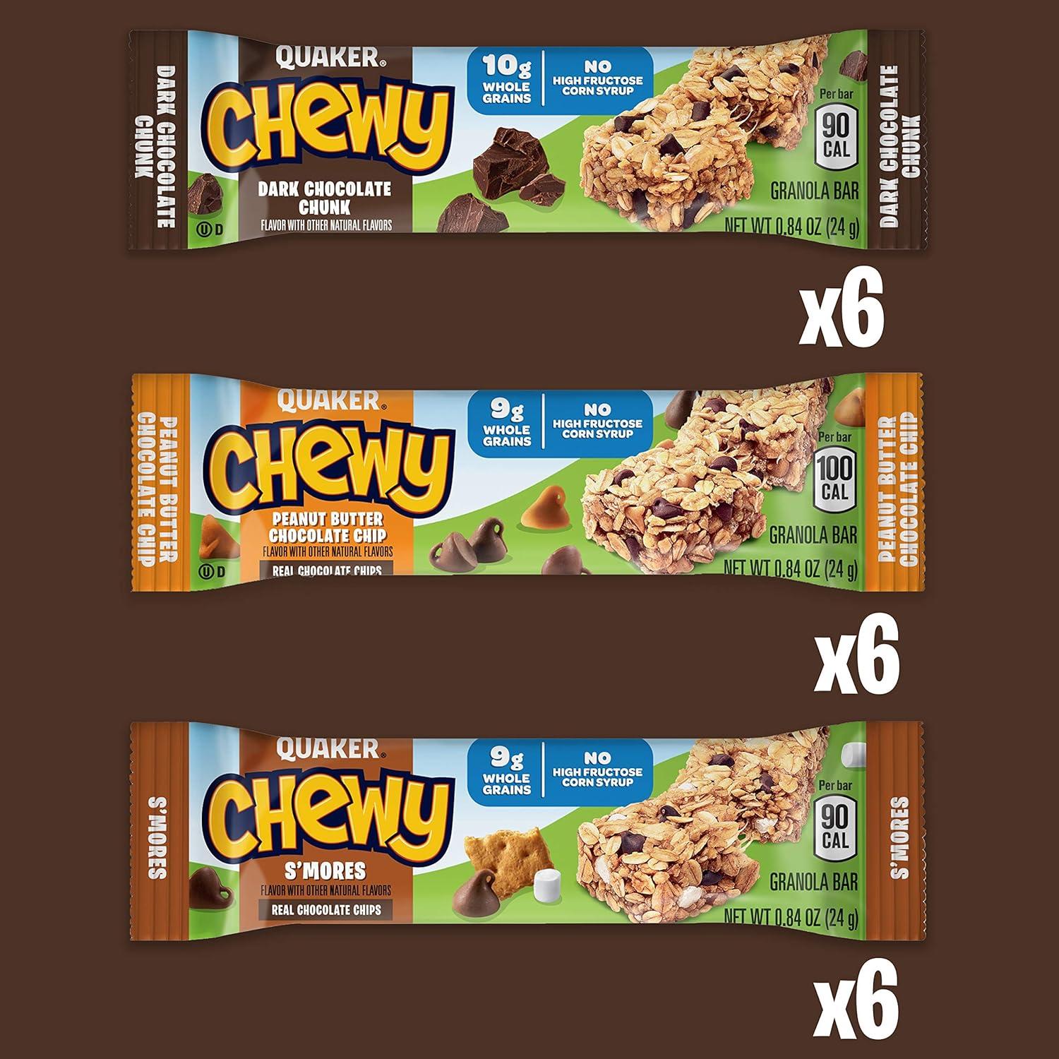image:imageQuaker Chewy Granola Bars Variety Pack 084 Oz Bars 18 CtValue Pack