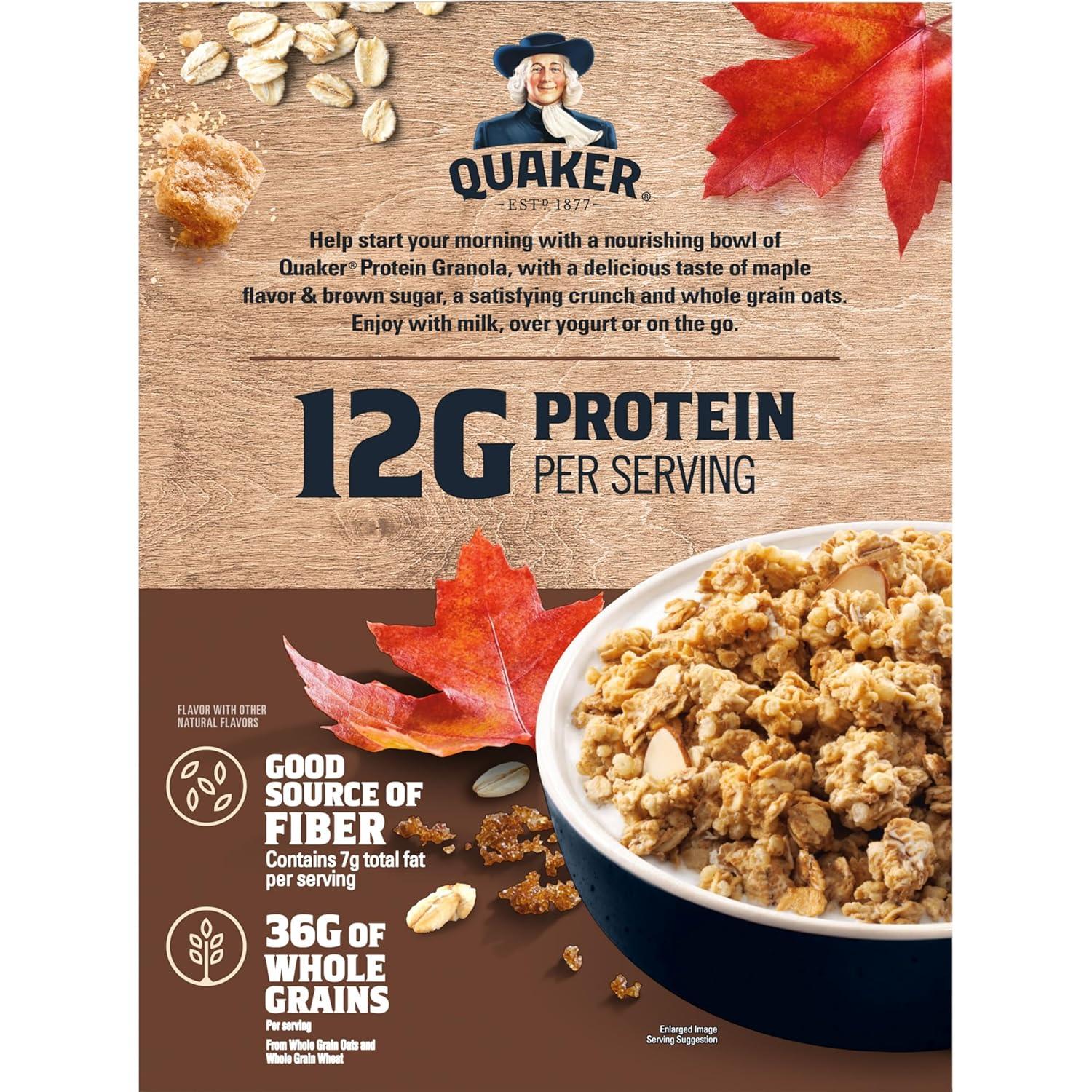 image:imageQuaker Protein Granola Maple and Brown Sugar 18oz18 Ounce Pack of 1