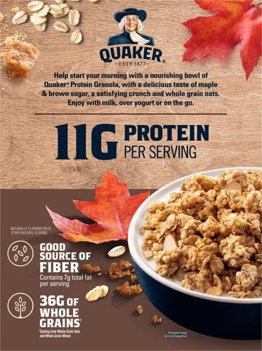 image:imageQuaker Protein Granola Maple and Brown Sugar 18oz18 Ounce Pack of 4