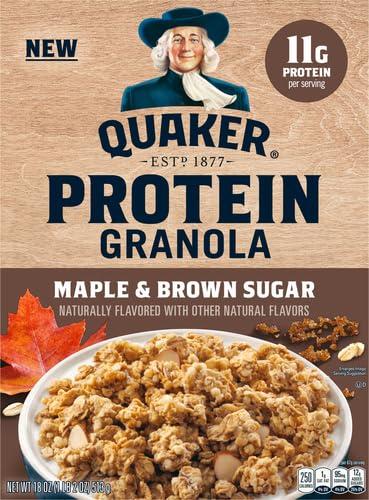 image:imageQuaker Protein Granola Maple and Brown Sugar 18oz18 Ounce Pack of 4
