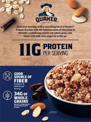 image:imageQuaker Protein Granola Oats Chocolate amp Almonds 18 oz18 Ounce Pack of 2
