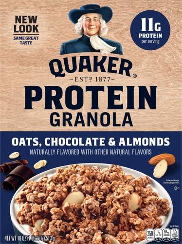 image:imageQuaker Protein Granola Oats Chocolate amp Almonds 18 oz18 Ounce Pack of 2