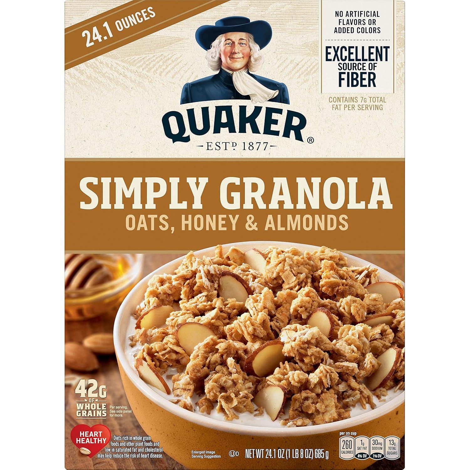 image:imageQuaker Simply Granola Oats Honey amp Almonds 241oz Box241 Ounce Pack of 1