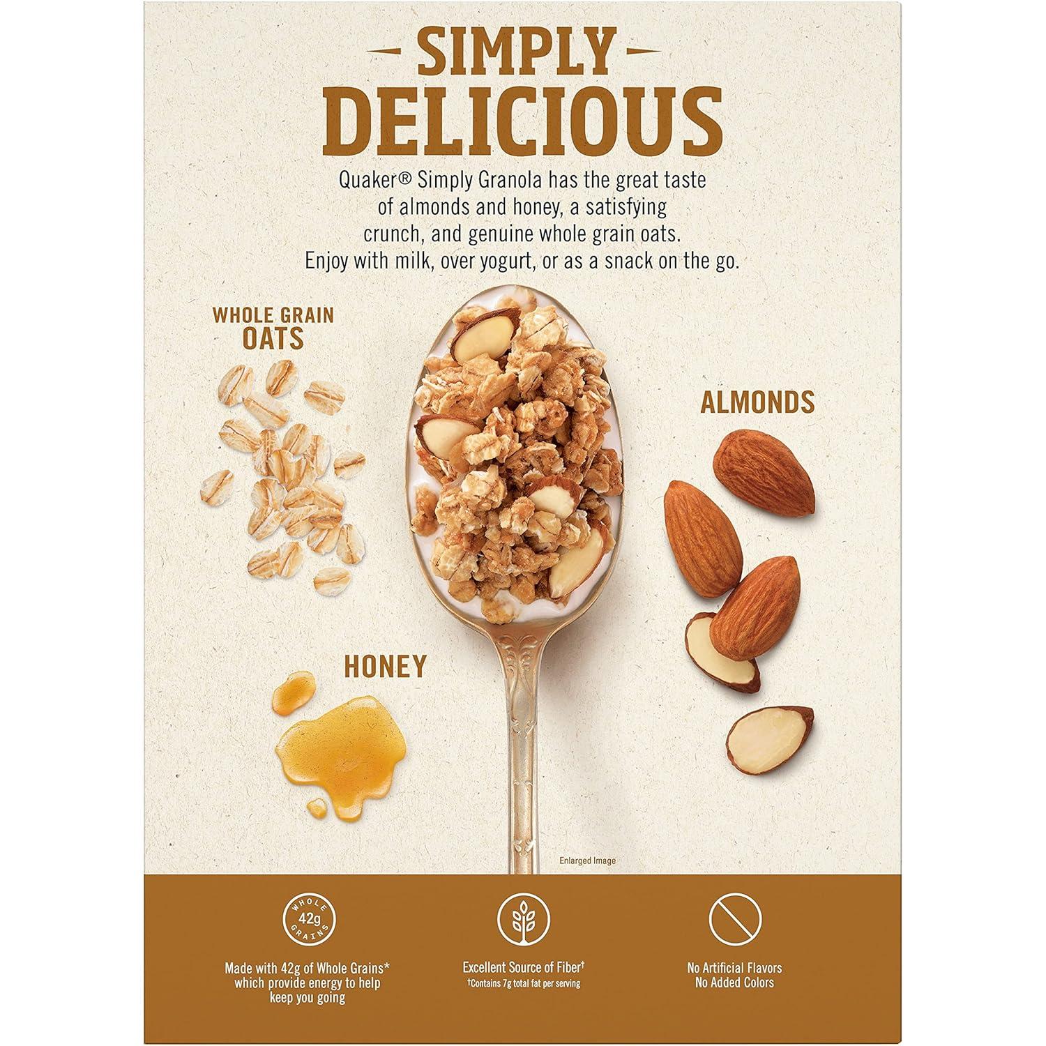 image:imageQuaker Simply Granola Oats Honey amp Almonds 241oz Box241 Ounce Pack of 1