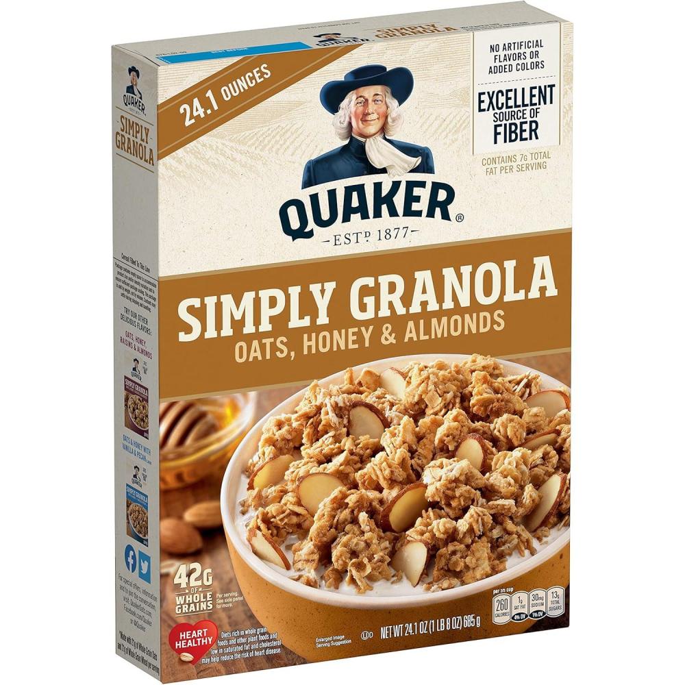 image:imageQuaker Simply Granola Oats Honey amp Almonds 241oz Box241 Ounce Pack of 1