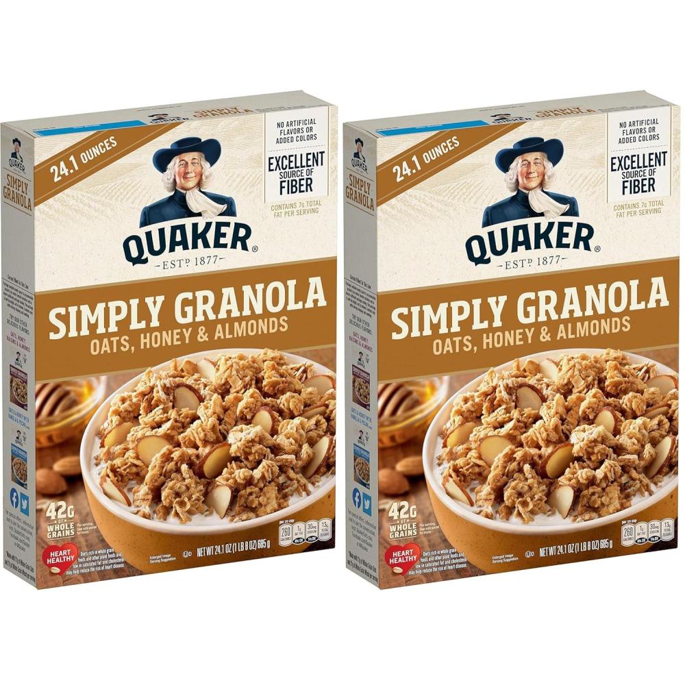 image:imageQuaker Simply Granola Oats Honey amp Almonds 241oz Box241 Ounce Pack of 2