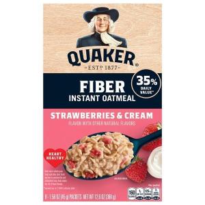 Quaker Instant OatmealFiber Boost Strawberries and Cream