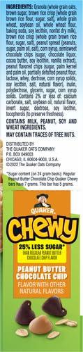 image:imageQuaker Chewy Granola Bars Peanut Butter Chocolate Chip 084 Oz 8 Ct