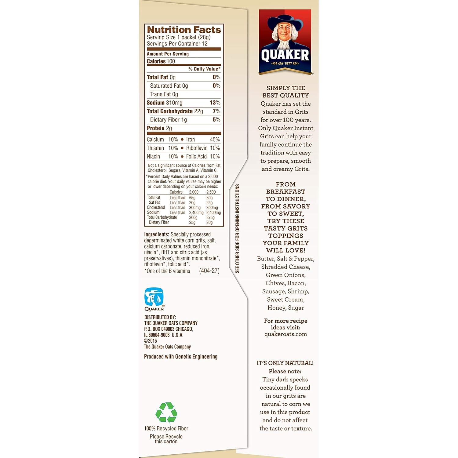 image:imageQuaker Original Instant Grits 12 ozOriginal