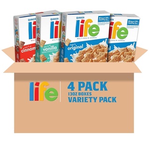 Quaker Life Breakfast Cereal, 13 Ounce (Pack of 4)(Life Cereal  3 Flavor Variety Pack)